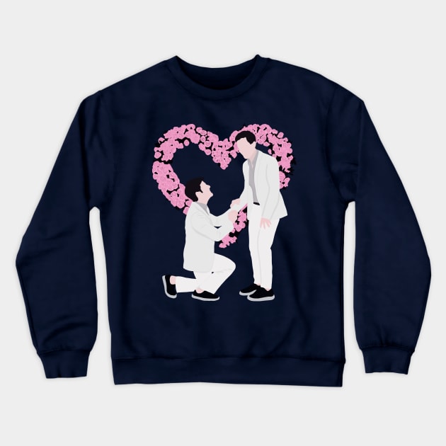 Jamie and Paul - Getting Married Today Crewneck Sweatshirt by byebyesally